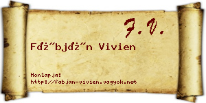 Fábján Vivien névjegykártya