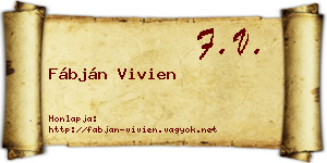 Fábján Vivien névjegykártya