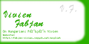 vivien fabjan business card